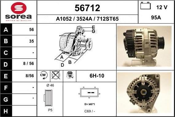 EAI 56712 - Alternatore autozon.pro