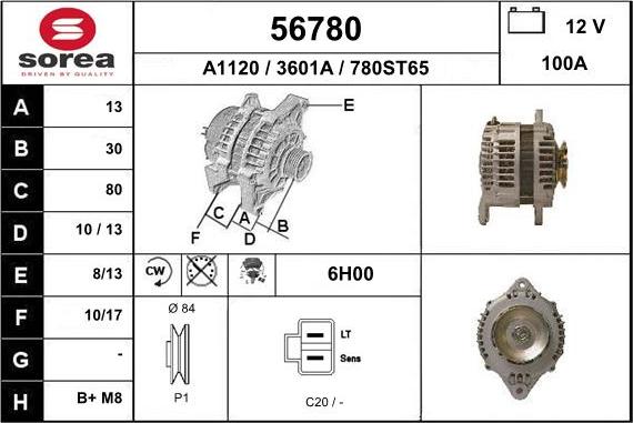 EAI 56780 - Alternatore autozon.pro