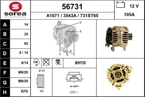 EAI 56731 - Alternatore autozon.pro