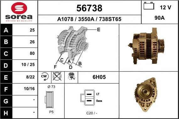 EAI 56738 - Alternatore autozon.pro