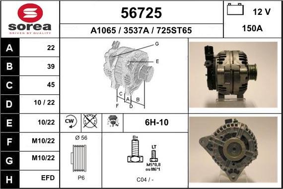 EAI 56725 - Alternatore autozon.pro