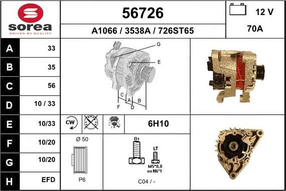 EAI 56726 - Alternatore autozon.pro