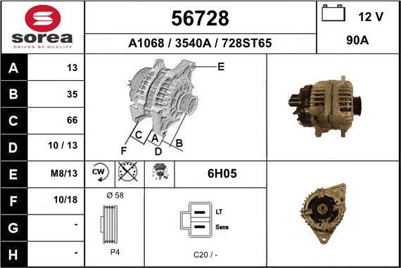 EAI 56728 - Alternatore autozon.pro