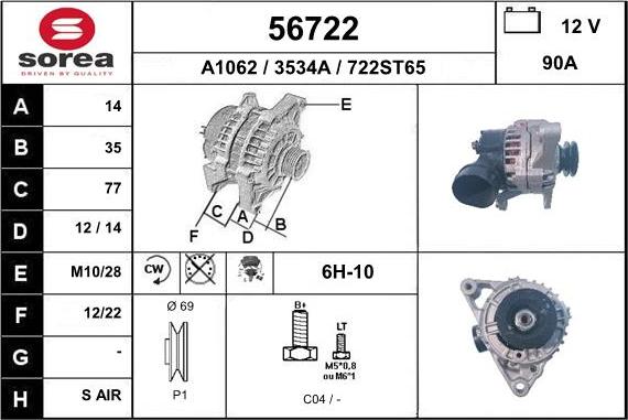 EAI 56722 - Alternatore autozon.pro