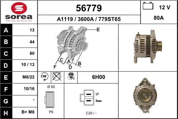 EAI 56779 - Alternatore autozon.pro