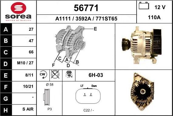 EAI 56771 - Alternatore autozon.pro