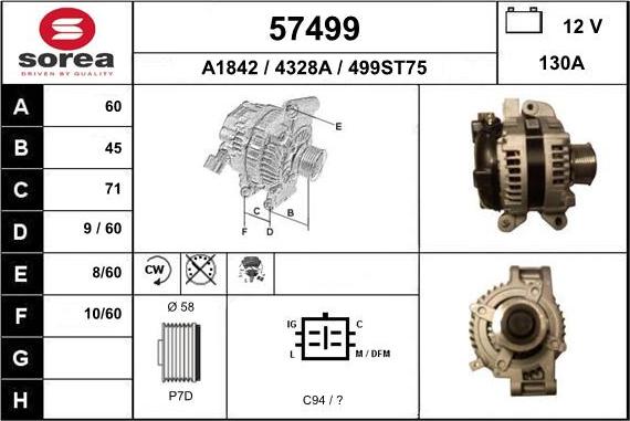 EAI 57499 - Alternatore autozon.pro