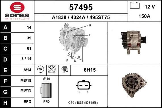 EAI 57495 - Alternatore autozon.pro