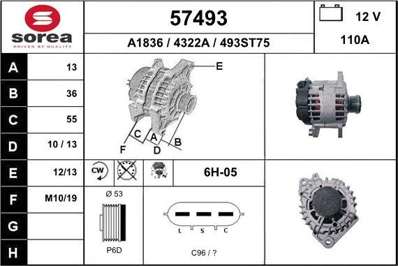 EAI 57493 - Alternatore autozon.pro