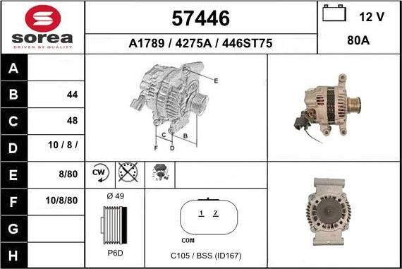 EAI 57446 - Alternatore autozon.pro