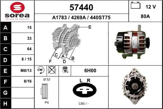 EAI 57440 - Alternatore autozon.pro