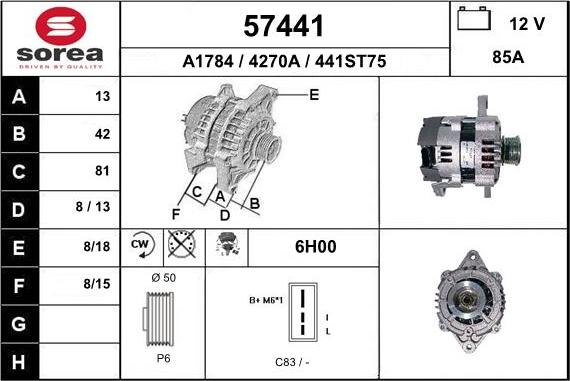 EAI 57441 - Alternatore autozon.pro