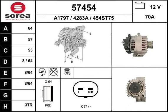 EAI 57454 - Alternatore autozon.pro