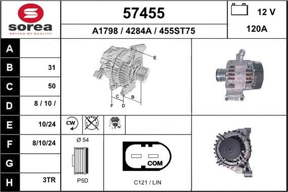 EAI 57455 - Alternatore autozon.pro