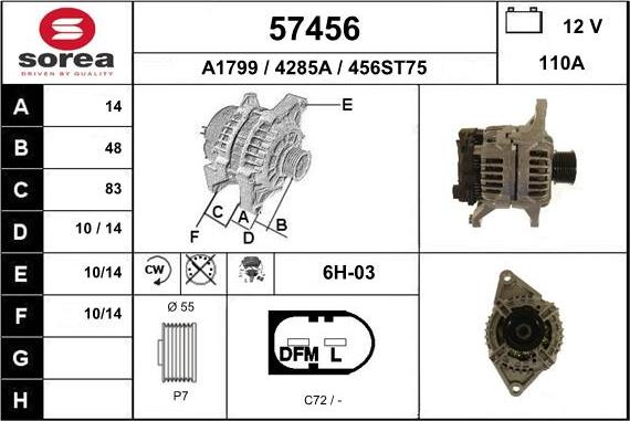 EAI 57456 - Alternatore autozon.pro