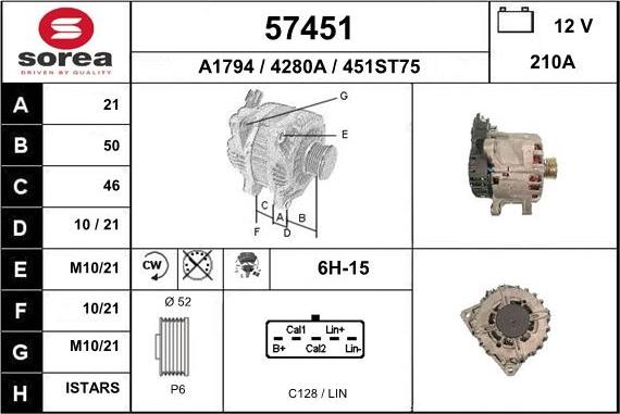 EAI 57451 - Alternatore autozon.pro