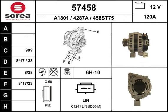 EAI 57458 - Alternatore autozon.pro