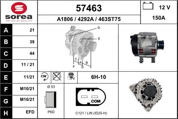 EAI 57463 - Alternatore autozon.pro