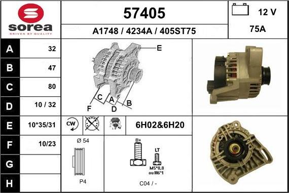 EAI 57405 - Alternatore autozon.pro