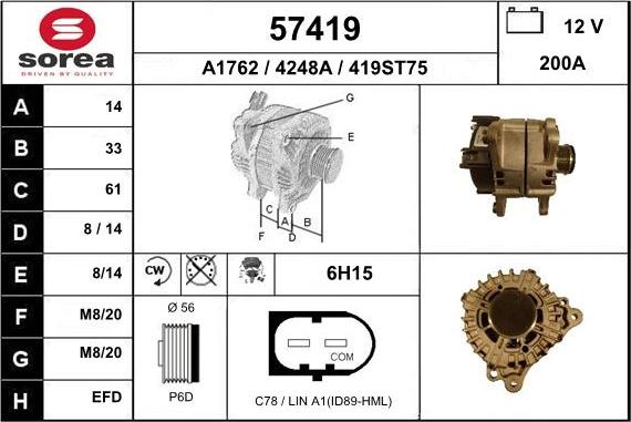 EAI 57419 - Alternatore autozon.pro