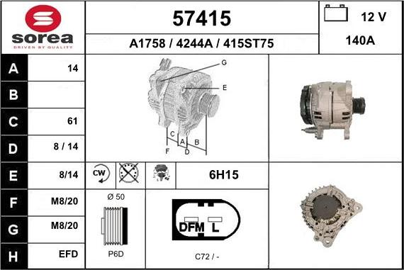 EAI 57415 - Alternatore autozon.pro