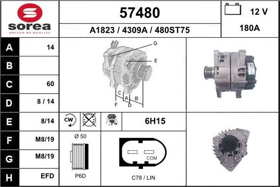 EAI 57480 - Alternatore autozon.pro