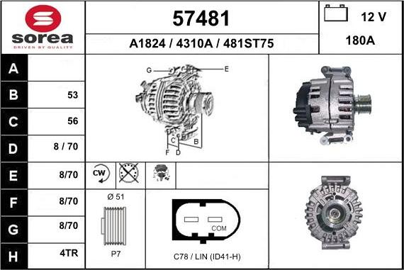 EAI 57481 - Alternatore autozon.pro