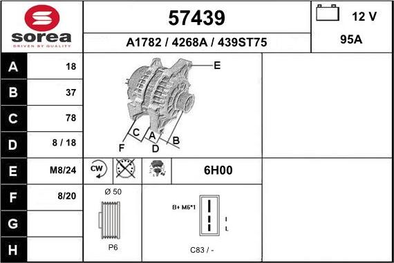 EAI 57439 - Alternatore autozon.pro