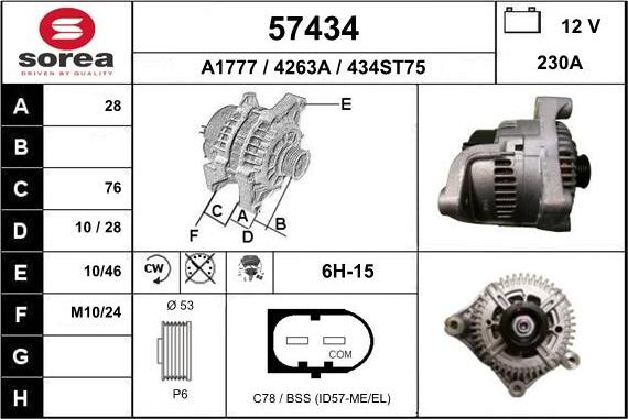 EAI 57434 - Alternatore autozon.pro