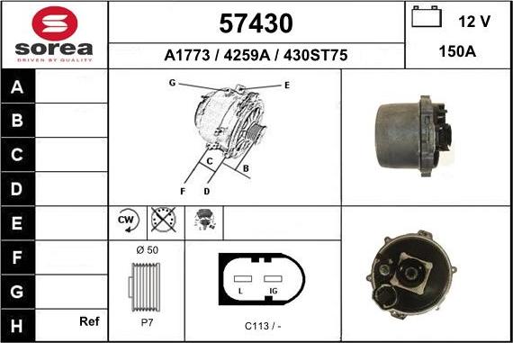 EAI 57430 - Alternatore autozon.pro