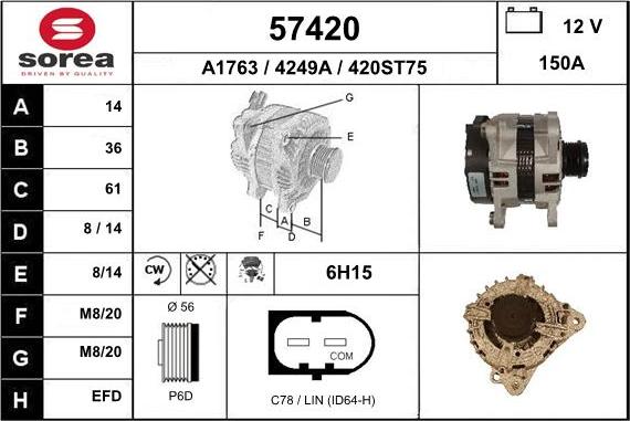 EAI 57420 - Alternatore autozon.pro