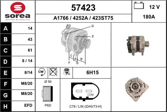 EAI 57423 - Alternatore autozon.pro