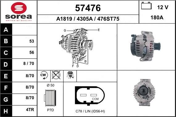 EAI 57476 - Alternatore autozon.pro