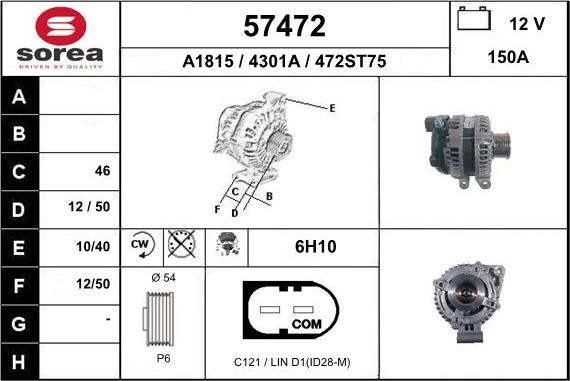 EAI 57472 - Alternatore autozon.pro