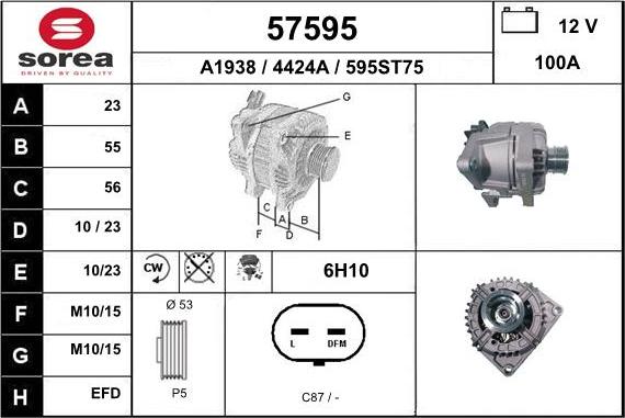 EAI 57595 - Alternatore autozon.pro