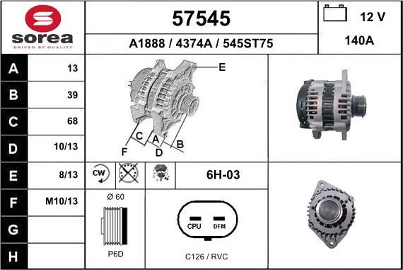 EAI 57545 - Alternatore autozon.pro