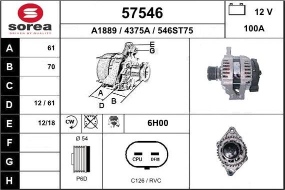 EAI 57546 - Alternatore autozon.pro