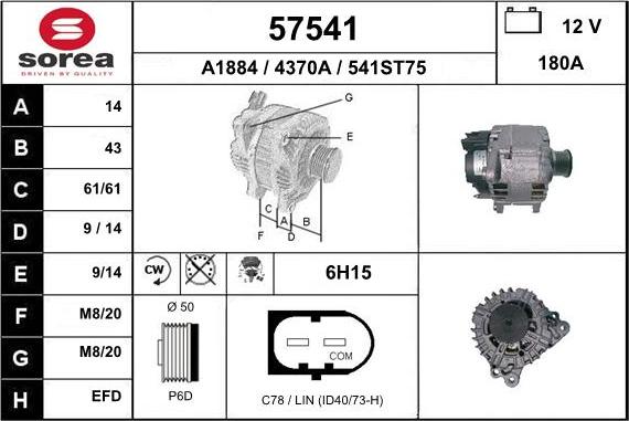 EAI 57541 - Alternatore autozon.pro