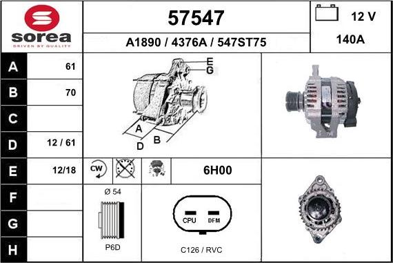 EAI 57547 - Alternatore autozon.pro