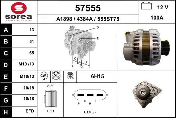 EAI 57555 - Alternatore autozon.pro