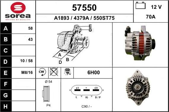 EAI 57550 - Alternatore autozon.pro