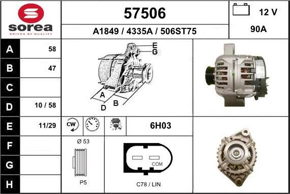 EAI 57506 - Alternatore autozon.pro