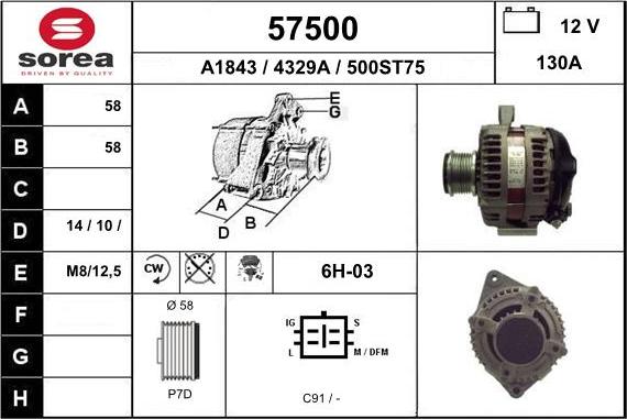 EAI 57500 - Alternatore autozon.pro