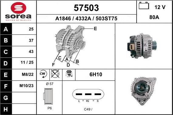 EAI 57503 - Alternatore autozon.pro