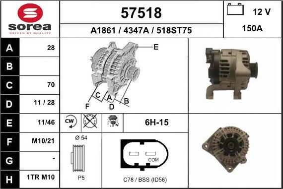 EAI 57518 - Alternatore autozon.pro