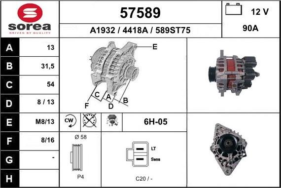 EAI 57589 - Alternatore autozon.pro