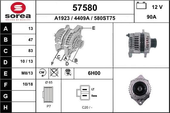 EAI 57580 - Alternatore autozon.pro