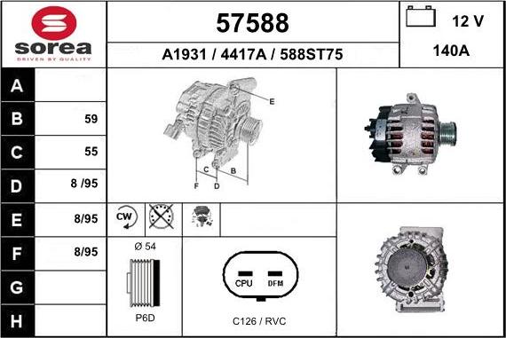 EAI 57588 - Alternatore autozon.pro