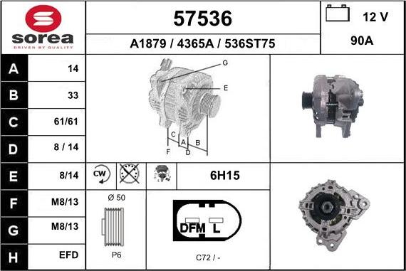 EAI 57536 - Alternatore autozon.pro