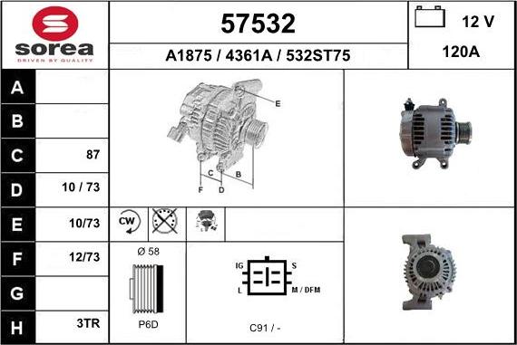 EAI 57532 - Alternatore autozon.pro